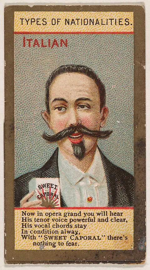 Italian, from Types of Nationalities (N240) issued by Kinney Bros. — Kinney Brothers Tobacco Company