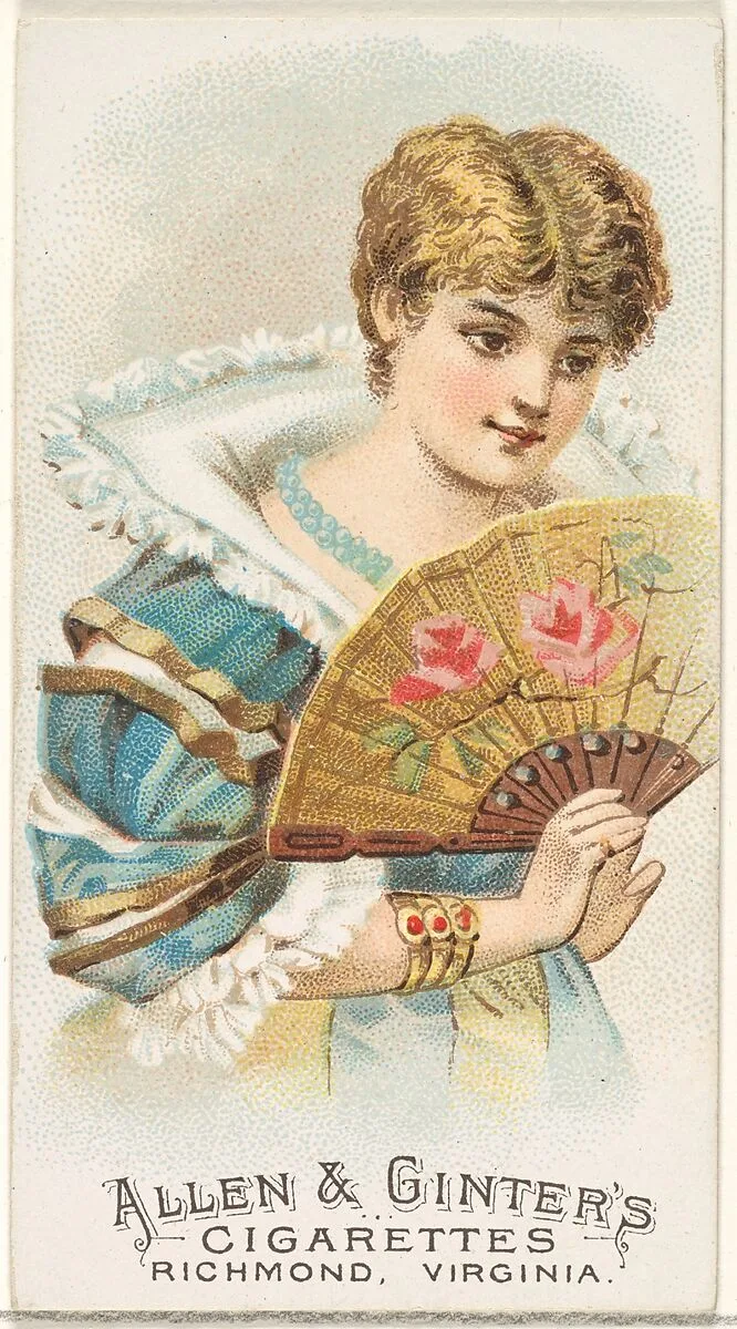 Plate 14, from the Fans of the Period series (N7) for Allen & Ginter Cigarettes Brands — Allen & Ginter|Schumacher & Ettlinger