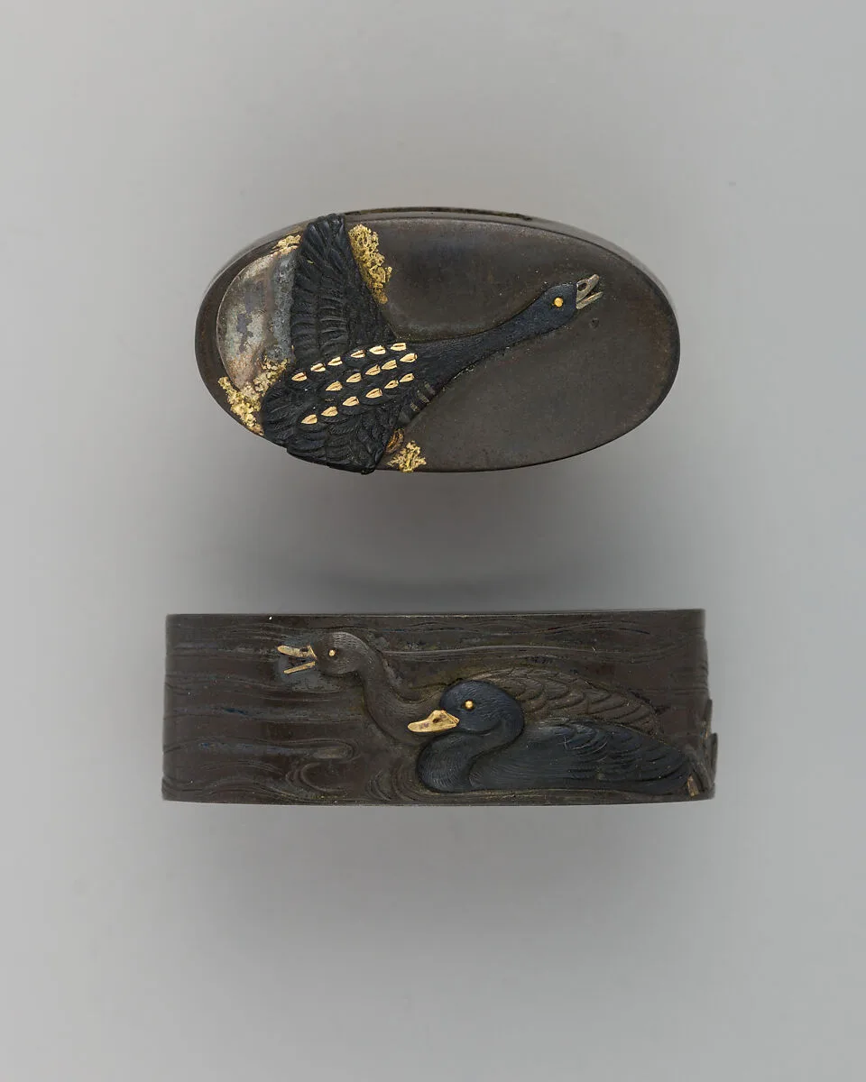 Sword-Hilt Collar and Pommel (Fuchigashira) — Unknown