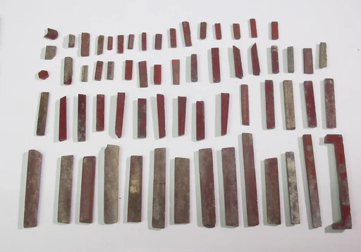 Inlays from shrine: box of red bars