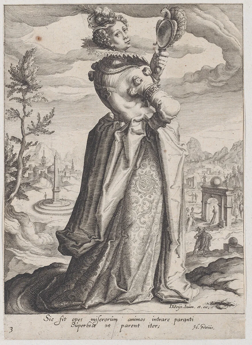 Pride, from Virtues and Vices — Jacques de Gheyn II|Zacharias Dolendo