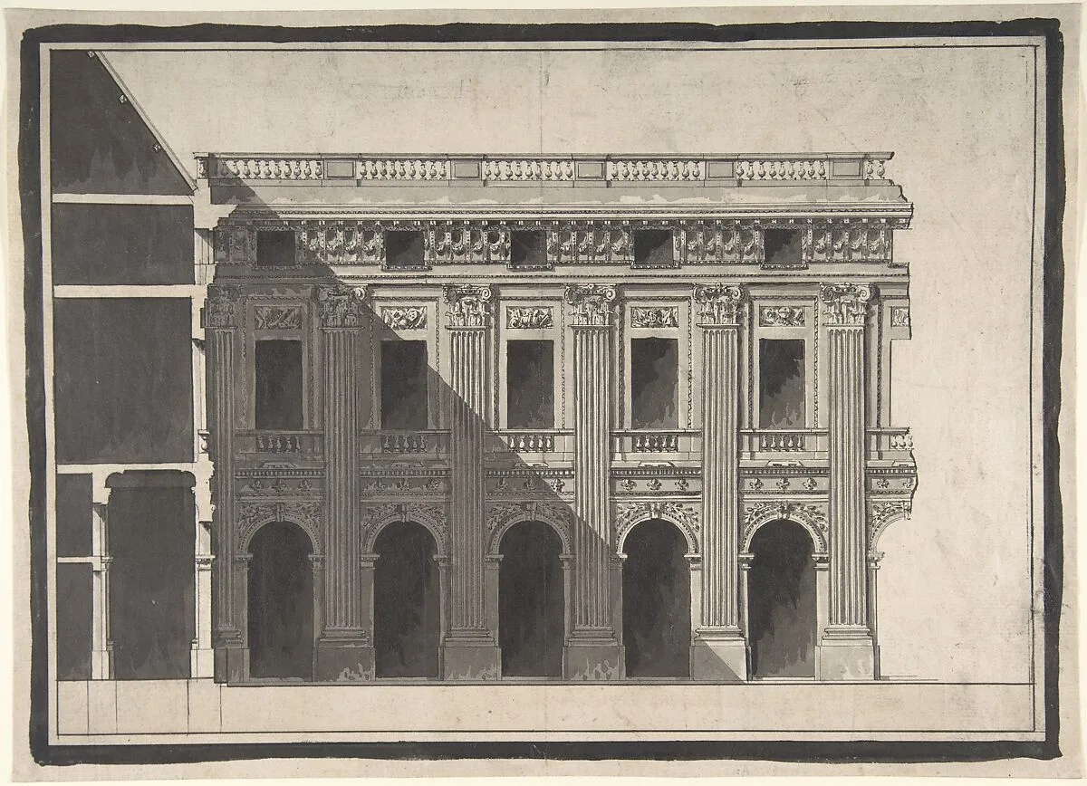 Design for the Garden Façade of the Palais Royal — Victor Louis