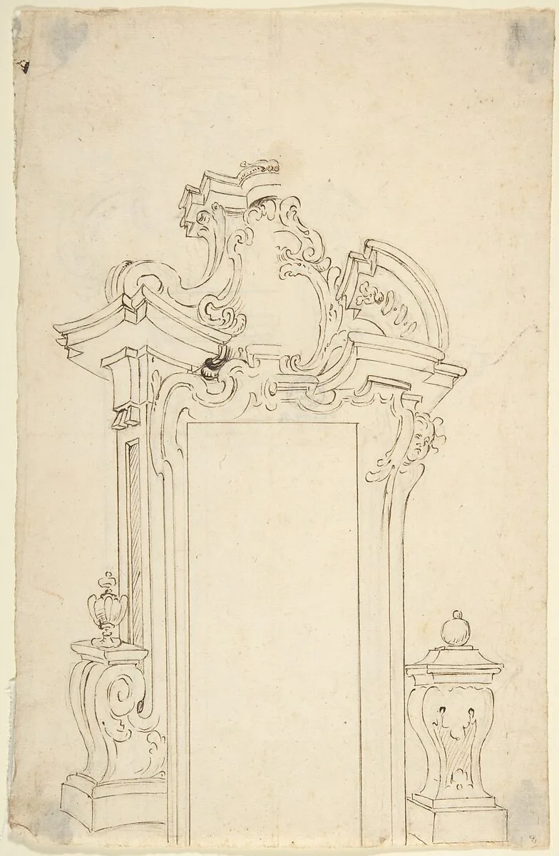 Two Alternate Designs for a Door Frame — Anonymous, Italian, Piedmontese, 18th century