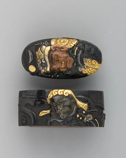 Sword-Hilt Collar and Pommel (Fuchigashira) — Unknown