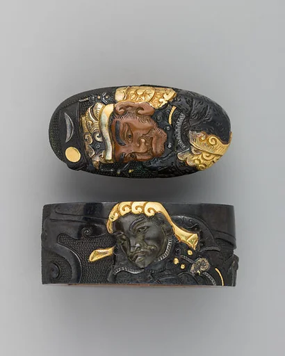 Sword-Hilt Collar and Pommel (Fuchigashira)