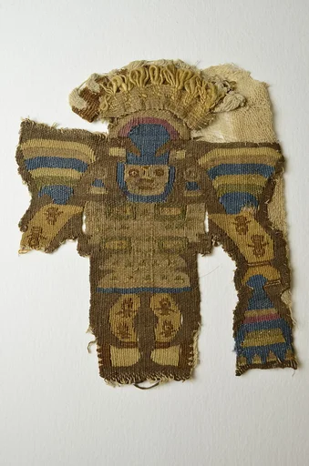 Tapestry Fragment with Plumed Figure