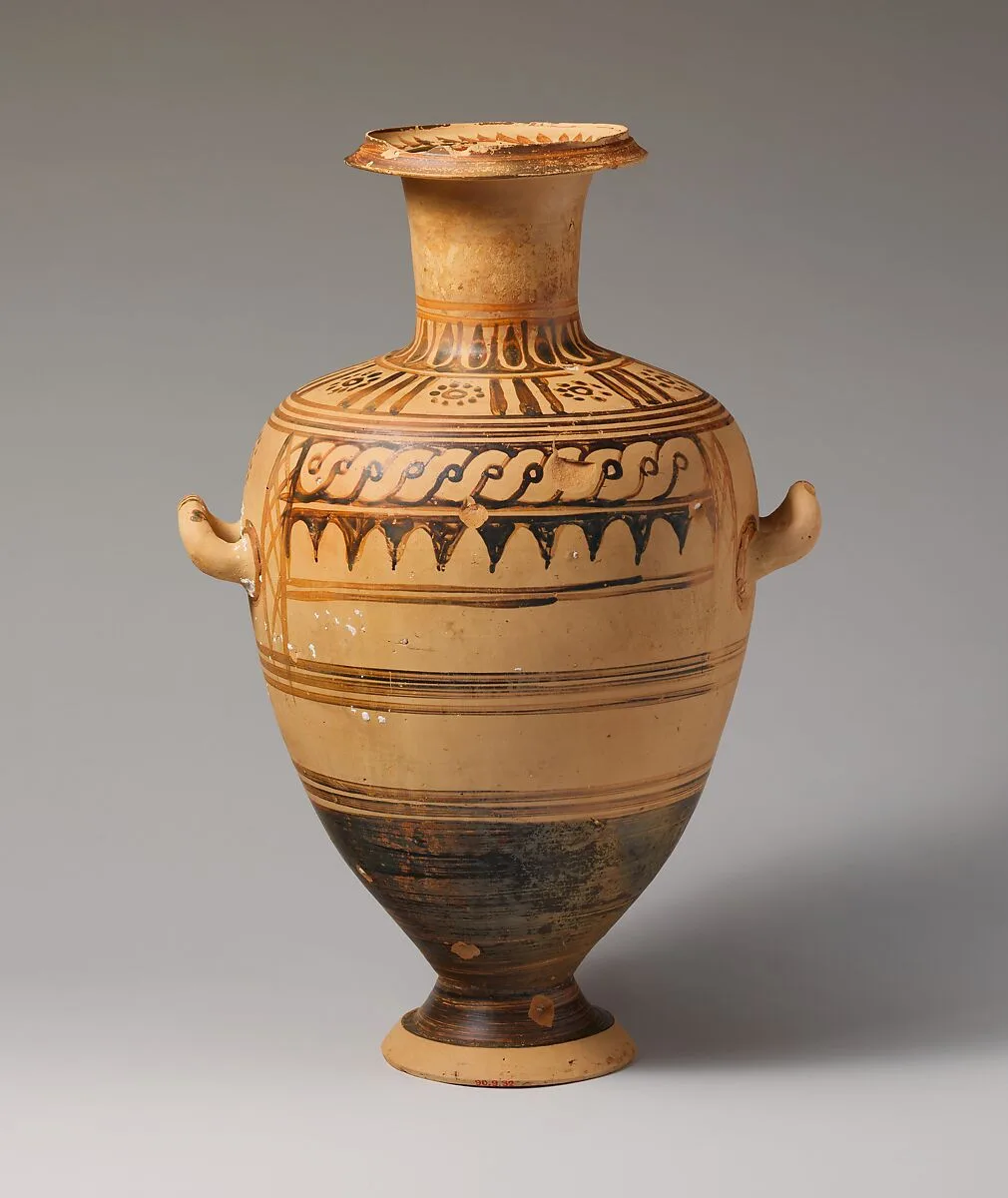 Terracotta Hadra hydria (water jar) — Unknown