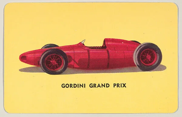 No. 38, Gordini Grand Prix, bakery insert card from the Sports Cars 1955 series (D72), issued by Mother's Cookies — Mother's Cookies