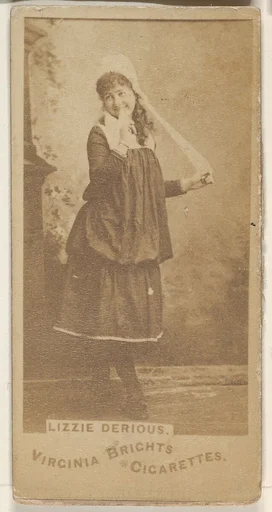 Lizzie Derious, from the Actors and Actresses series (N45, Type 1) for Virginia Brights Cigarettes
