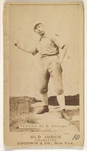 Oliver Wendell "Patsy" Tebeau, 3rd Base, Chicago, from the Old Judge series (N172) for Old Judge Cigarettes