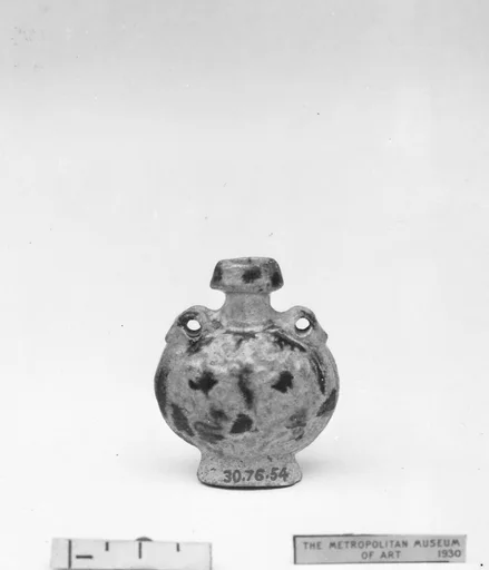 唐  三彩陶扁壶|Miniature pilgrim bottle