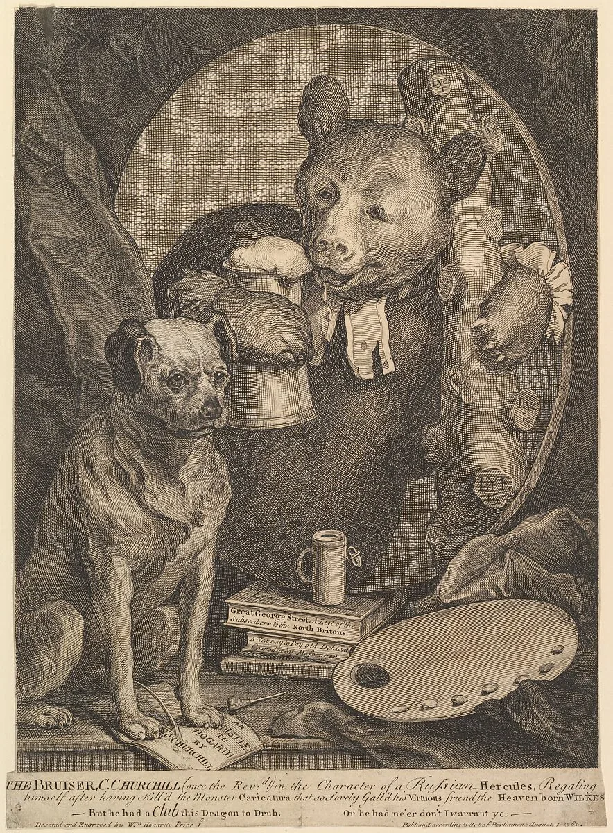 The Bruiser (Caricature of Charles Churchill) — William Hogarth