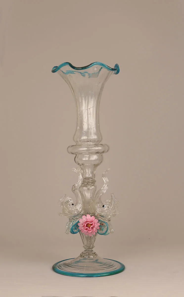 Fluted vase with dolphins — Venezia-Murano Company