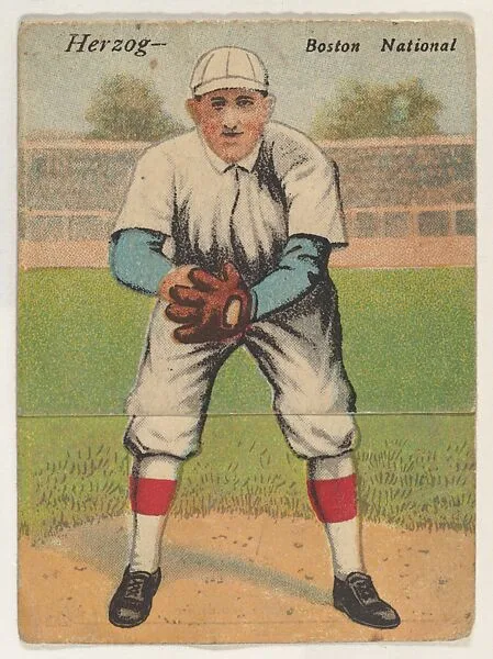Herzog, Boston, National League, from the Mecca Double Folder series (T201) — Mecca Cigarettes