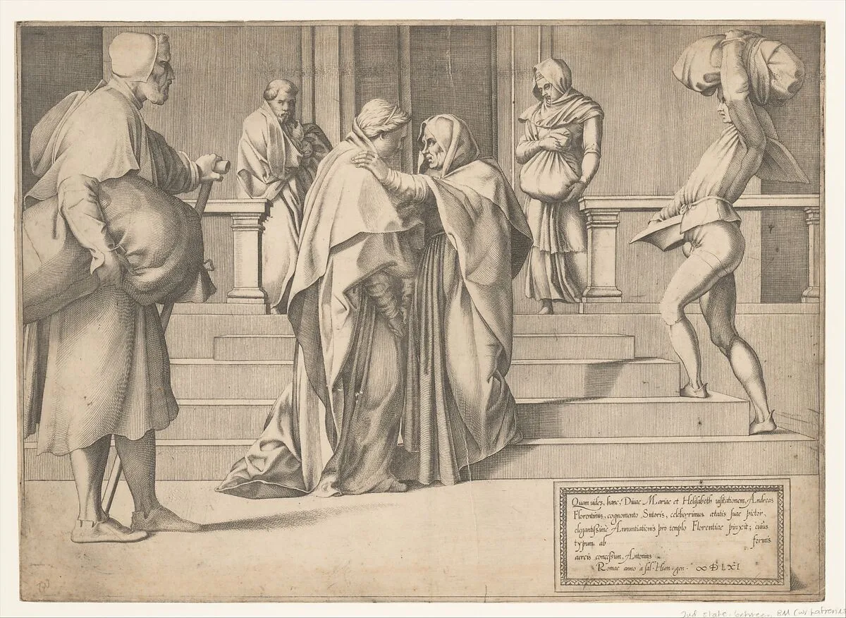 The Visitation — Enea Vico|Andrea del Sarto (Andrea d'Agnolo)|Antonio Salamanca|Antonio Lafreri