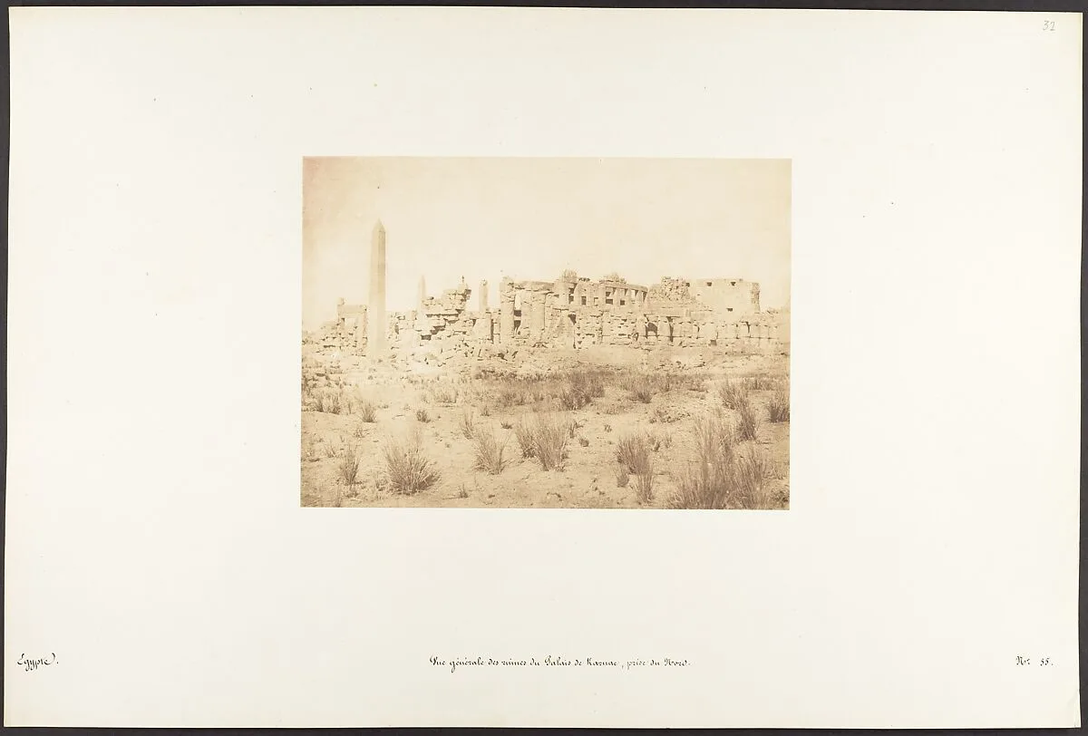 Vue générale des ruines du Palais de Karnac, prise du Nord — Maxime Du Camp