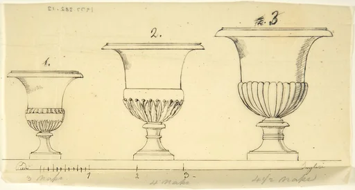 Sketch of Three Vases