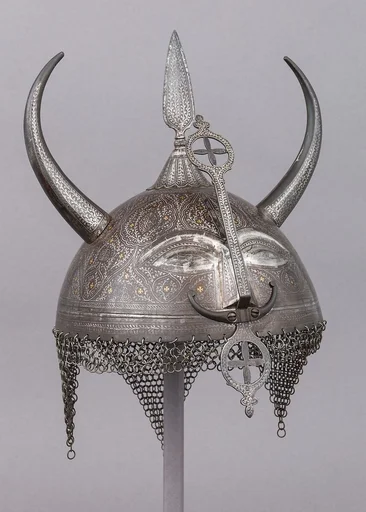 Helmet (Khula Khud) with Horns