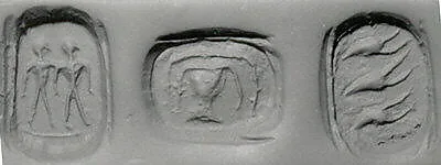 Triangular prism with three oval seal faces — Unknown