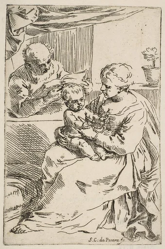 Holy Family with a Rosary
