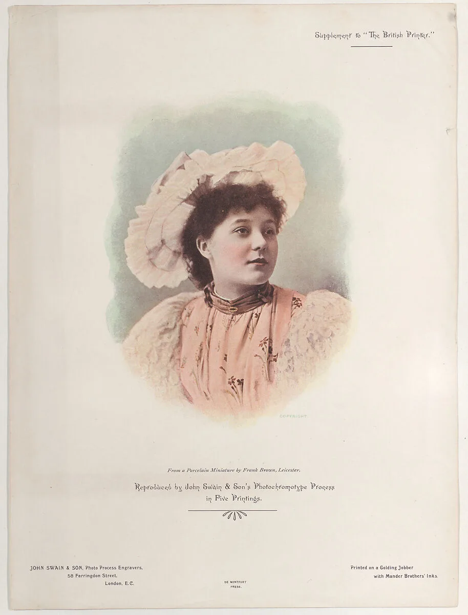 Advertisement for John Swain & Son, Photo Process Engravers in "The British Printer" — Anonymous, British, 19th century