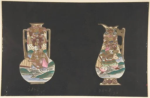 European porcelains design in Japanese style