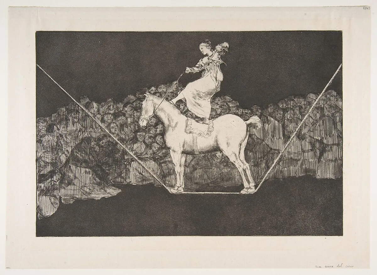 'Punctual Folly' from the 'Disparates' (Follies / Irrationalities. Plate B) — Goya (Francisco de Goya y Lucientes)
