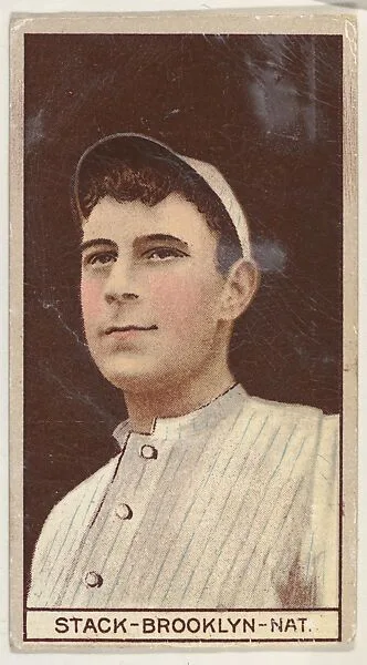 Edward Stack, Brooklyn, National League, from the Brown Background series (T207) for the American Tobacco Company — American Tobacco Company