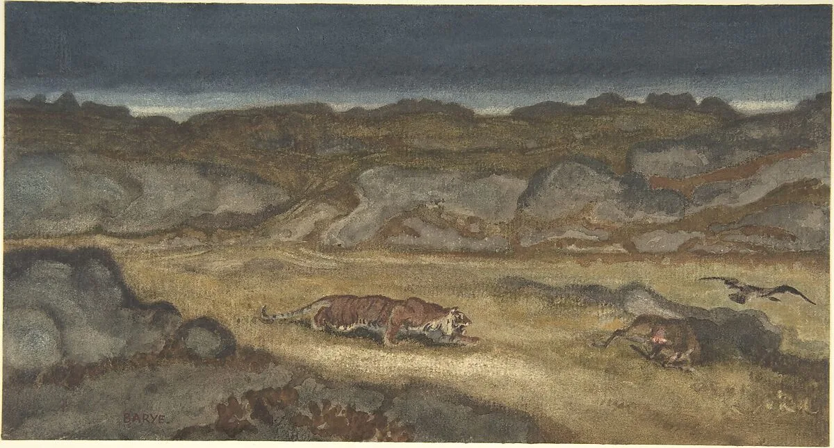 Tiger Stalking Prey — Antoine-Louis Barye