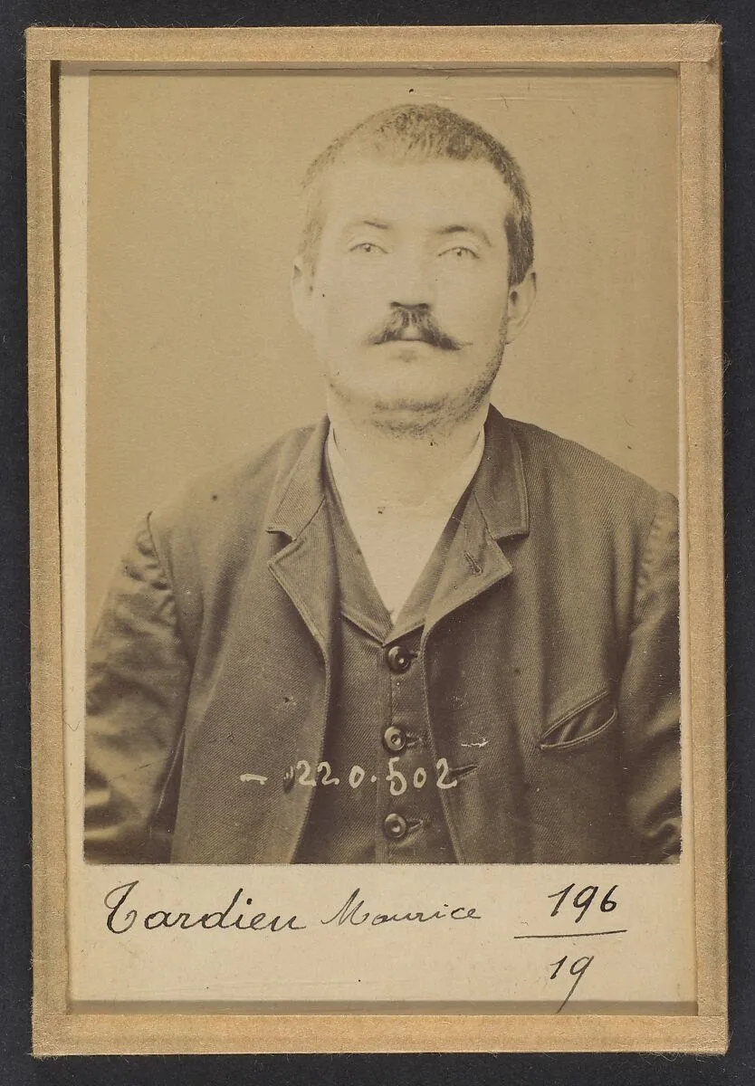 Tardieu. Marius (ou Maurice). 26 ans, né le 15/7/68 à Piolène (Vaucluse). Ébéniste. Anarchiste. 2/7/94. — Alphonse Bertillon