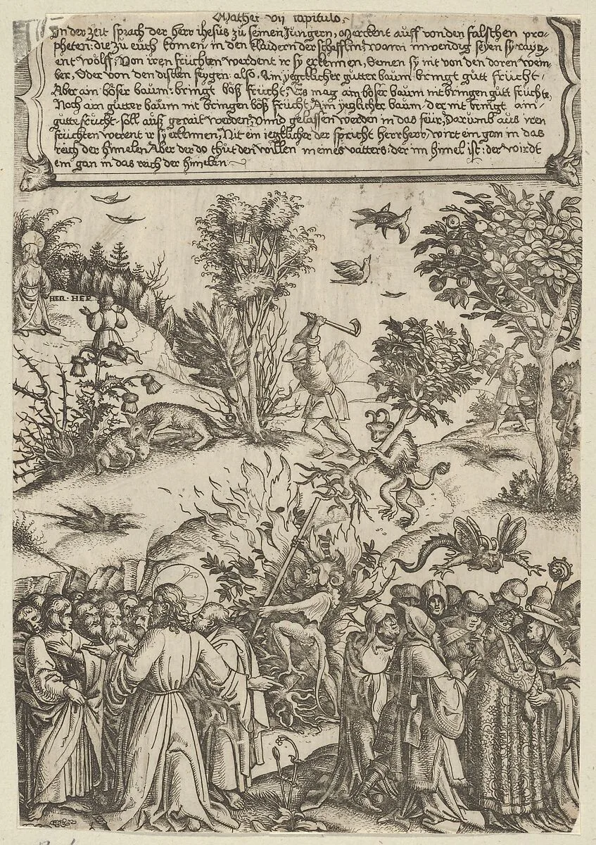 Christ Denouncing False Prophets and Pharisees: Illustration to Matthew 7: 15-21 — Daniel Hopfer