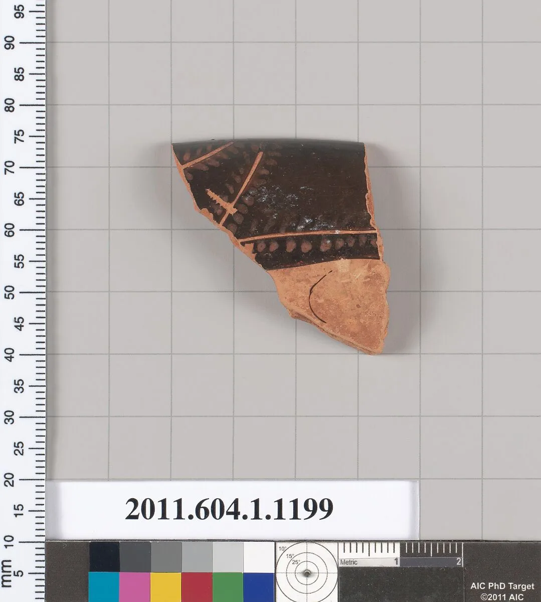 Terracotta rim fragment of a kylix (drinking cup) — Unknown