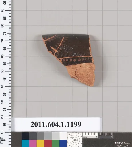 Terracotta rim fragment of a kylix (drinking cup)