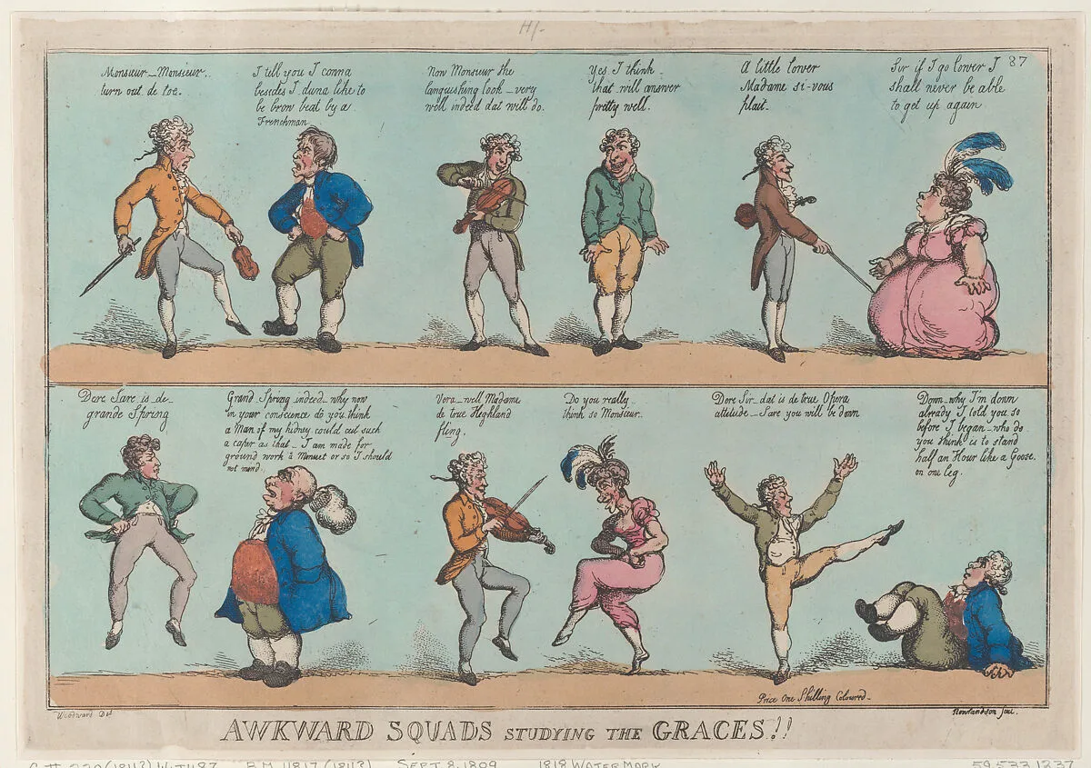 Awkward Squads Studying the Graces!! — Thomas Tegg|Thomas Rowlandson|George Murgatroyd Woodward