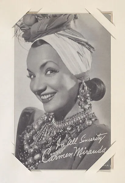 Carmen Miranda from Movie Stars Exhibit Cards series (W401) — Unknown