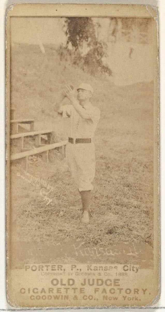 Walter Henry Porter, Pitcher, Kansas City Cowboys, from the Old Judge series (N172) for Old Judge Cigarettes — Goodwin & Company