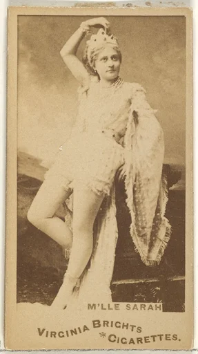 M'lle Sarah, from the Actors and Actresses series (N45, Type 1) for Virginia Brights Cigarettes