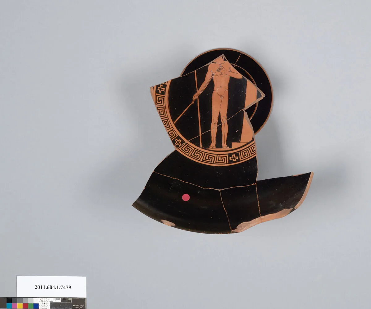 Terracotta fragment of a kylix (drinking cup) — Unknown