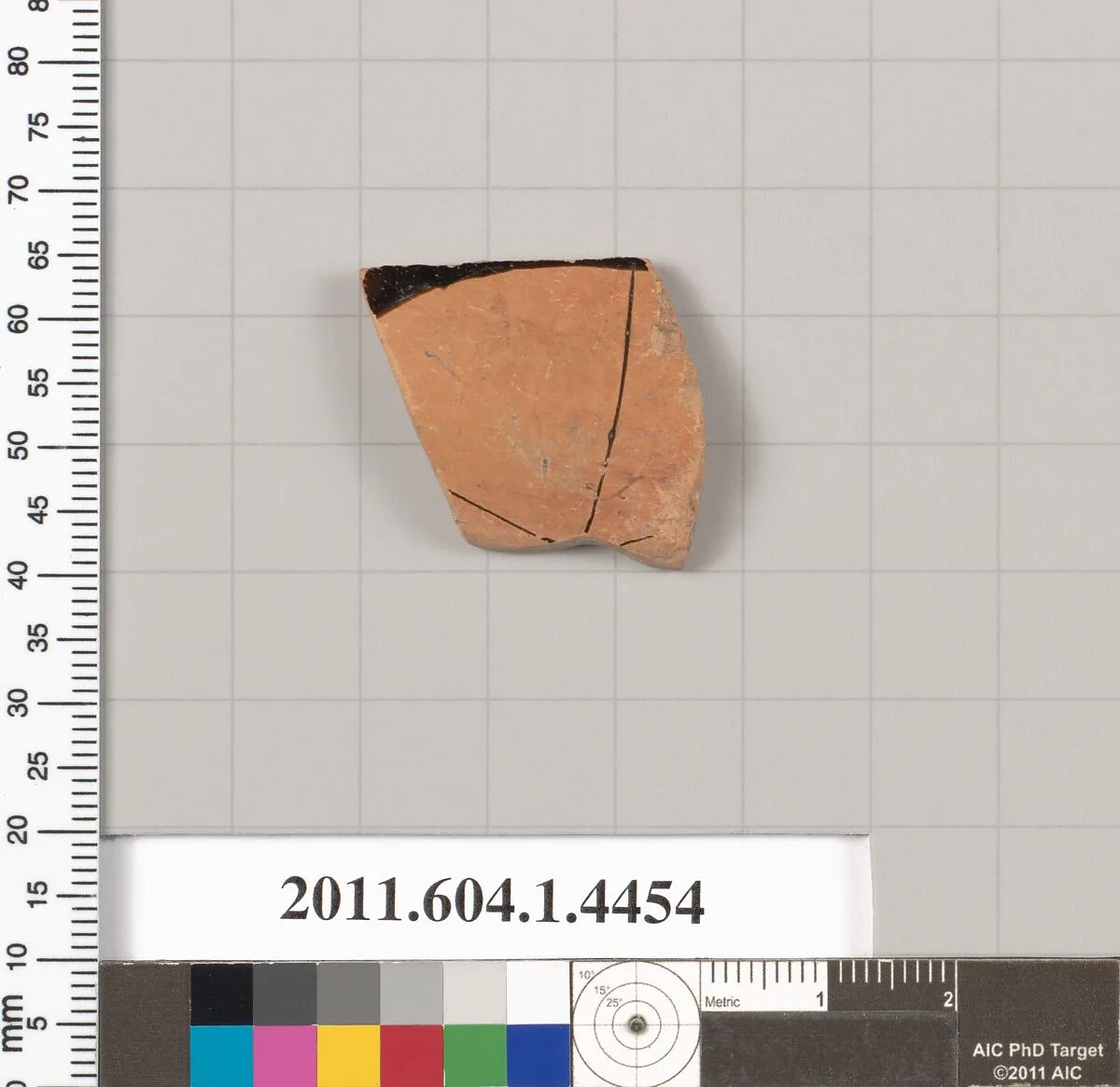 Terracotta fragment of a kylix (drinking cup) — Penthesilean