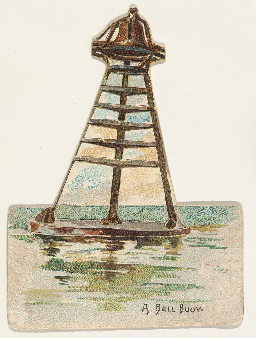 A Bell Buoy, from the Lighthouses series (N119) issued by Duke Sons & Co. to promote Honest Long Cut Tobacco — The Giles Company|W. Duke, Sons & Co.