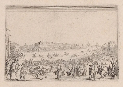 La Course de Chevaux sur la Place Pitti a Florence (The Horse Race on the Piazza Pitti in Florence), from Les Caprices Series B, The Nancy Set