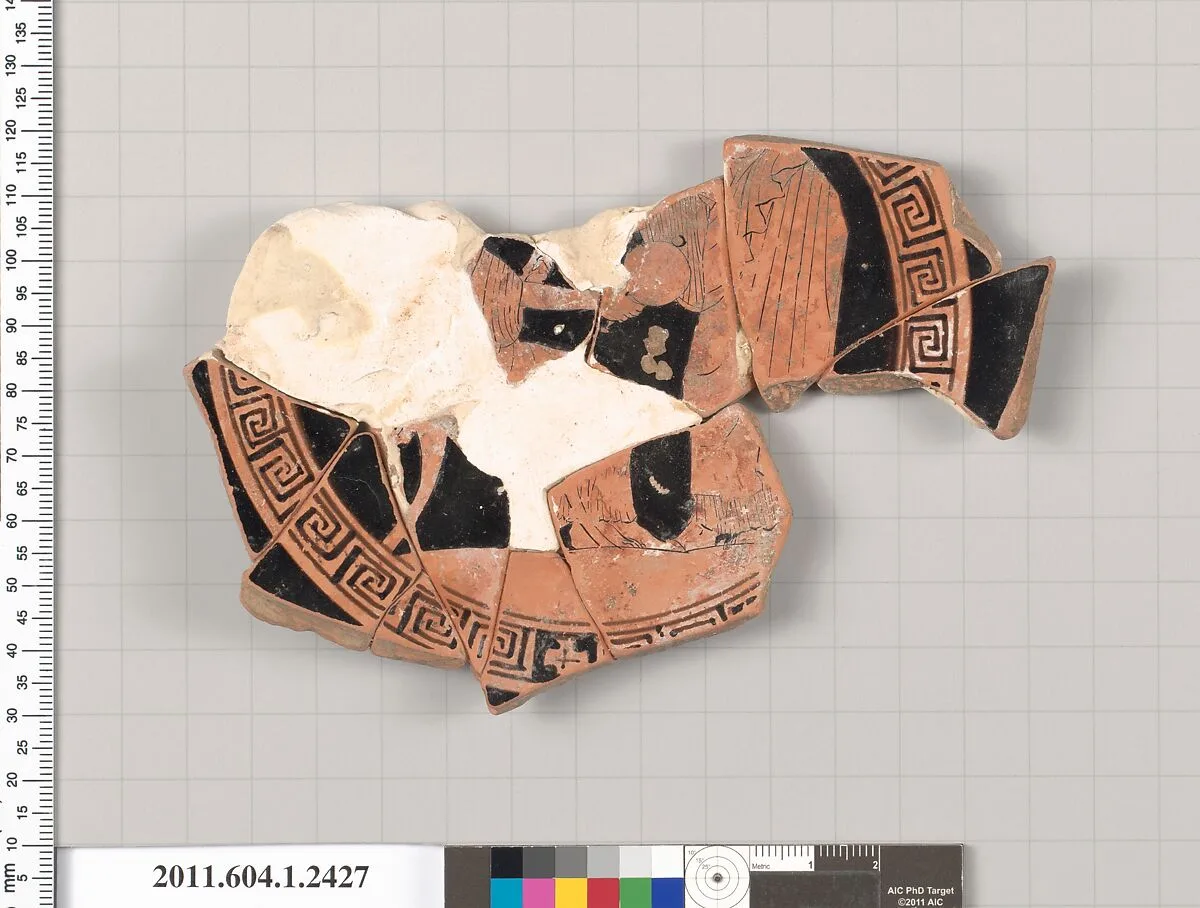 Terracotta fragment of a kylix (drinking cup) — Sabouroff Painter
