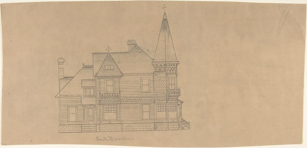 Design for a House, South Elevation — W. Strong