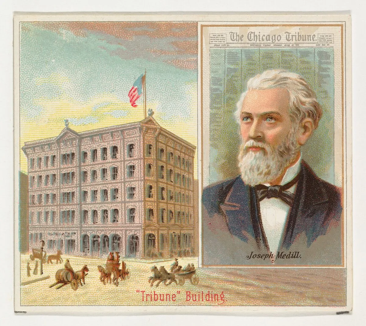 Joseph Medill, The Chicago Tribune, from the American Editors series (N35) for Allen & Ginter Cigarettes — Allen & Ginter
