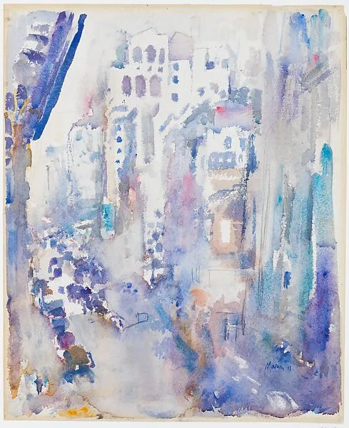 From the Window of "291", Looking Down Fifth Avenue — John Marin