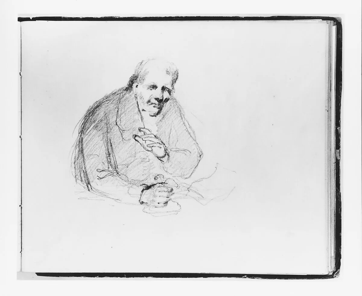 Man Speaking (from Sketchbook) — Francis William Edmonds