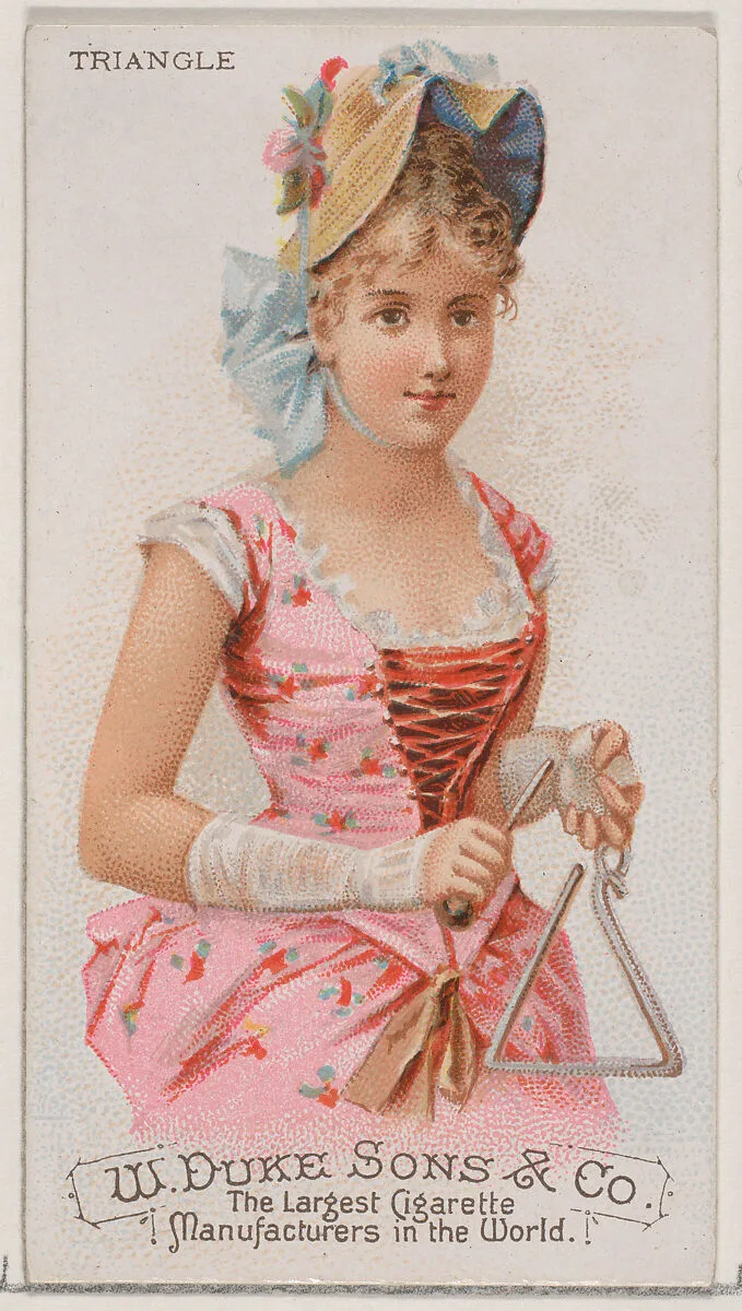 Triangle, from the Musical Instruments series (N82) for Duke brand cigarettes — W. Duke, Sons & Co.|Schumacher & Ettlinger
