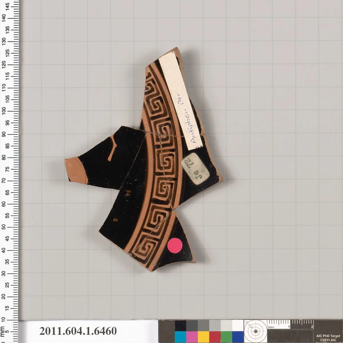 Terracotta fragments of a kylix (drinking cup) — Antiphon Painter