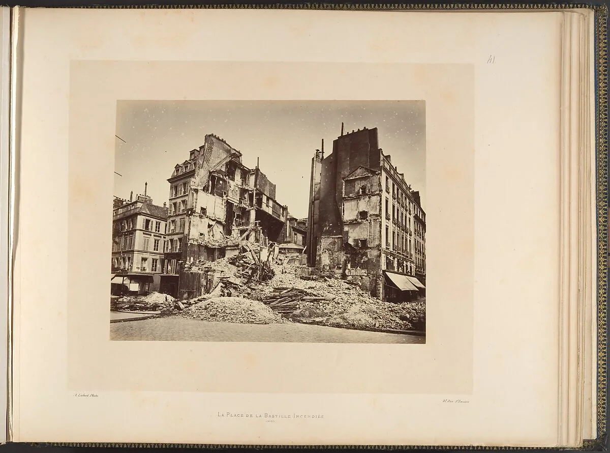Place de la Bastille, Burned — Alphonse J. Liébert|Alfred d'Aunay