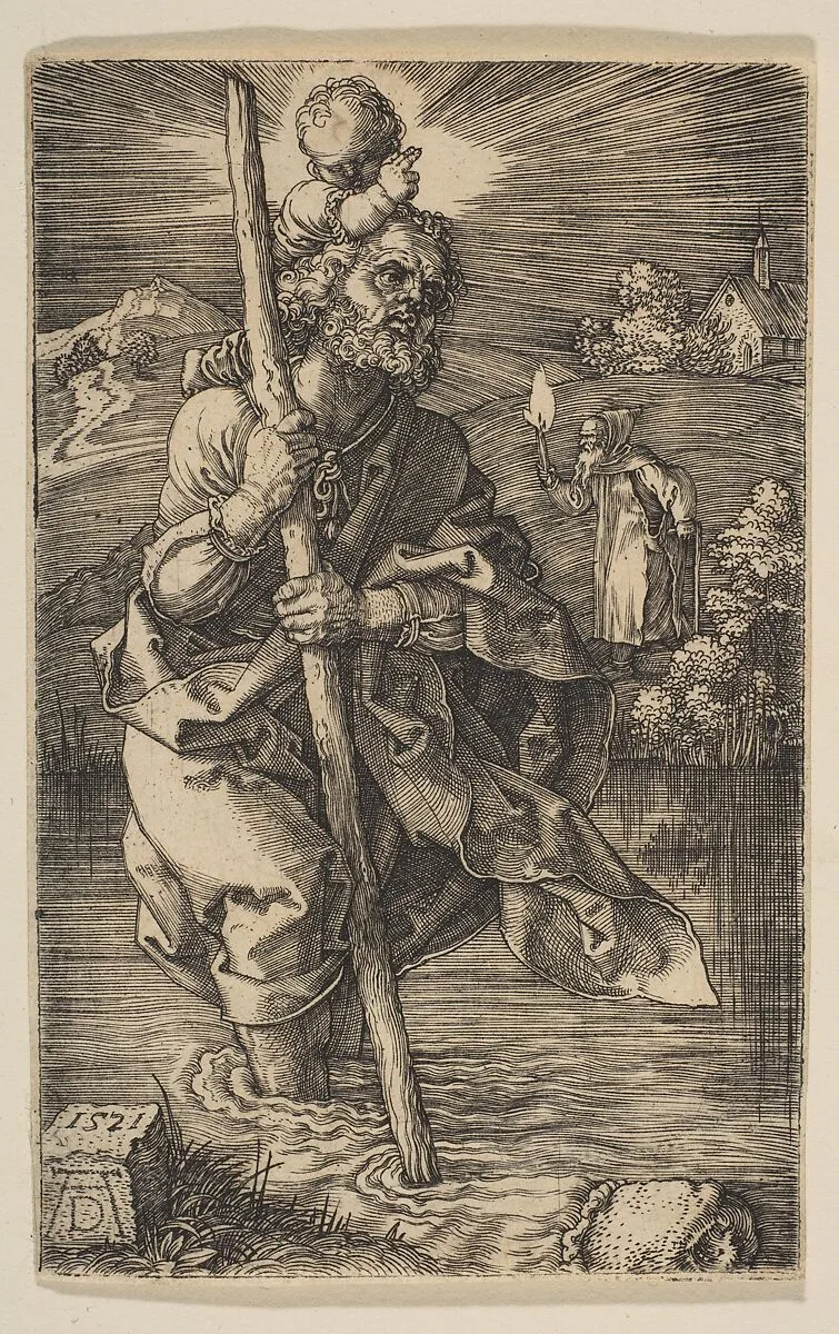 Saint Christopher Facing Right — Albrecht Dürer